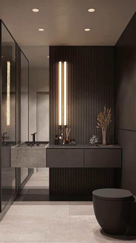 32 Contemporary And Minimalist Powder Rooms Shelterness