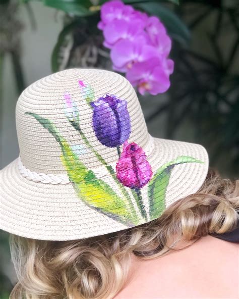 Hand Painted Hats By Local Artists Inspired On Flowers And Bright