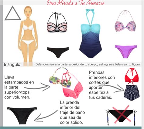 traje de baño de acuerdo a tu figura cuerpo triángulo cuerpo de pera cuerpo en forma de