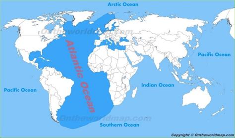 Atlantic Ocean Location On The World Map Asia Map Location Map