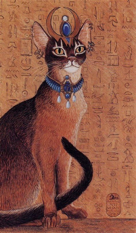 Egyptian Abysinnian Cat With Headdress Print Of Original Etsy Arte Egiziana Mitologia
