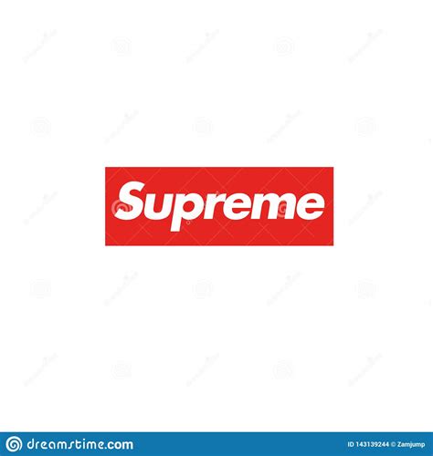 Red Logo For Supreme Brand Limited Editions Editorial Stock Image