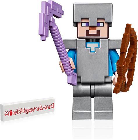 Buy Lego Minecraft Steve Minifigure Iron Armor And Axe Mountain Cave