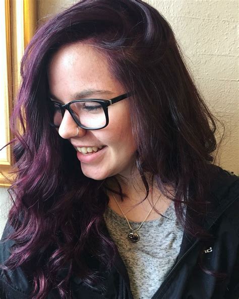 Perfect Purple Hair Rectangle Glass Purple