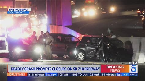 Deadly Crash Prompts Closure On Sb 710 Freeway Through South Gate Youtube