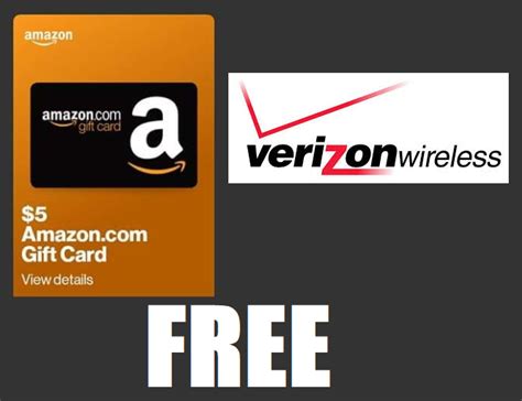 $200 visa gift card (plus $6.95 purchase fee). Free $5 Amazon Gift Card For Verizon Wireless Customers - Select Accounts Only - HEAVENLY STEALS