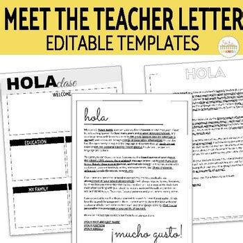 Learn how to introduce yourself in spanish and how to introduce some in spanish too. EDITABLE Meet the Teacher Letter for Secondary Spanish Class by Srta Spanish