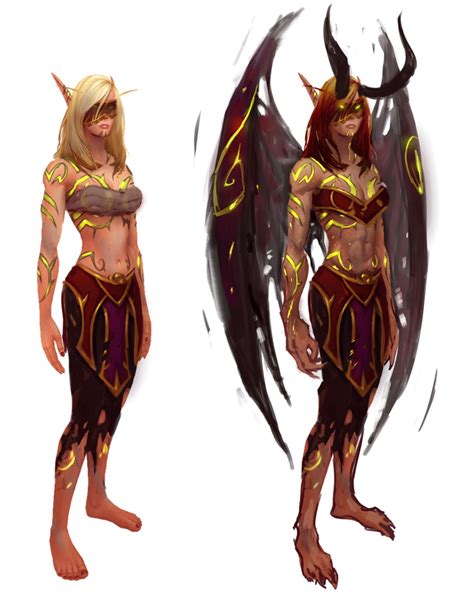 Female Blood Elf Demon Hunter Characters Art World Of Warcraft Legion