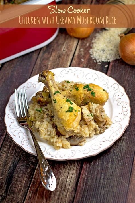 Spread evenly on chicken delicious!! Slow Cooker Chicken with Creamy Mushroom Rice ...