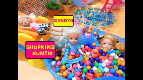 Elsa Anna Toddler Play In Candies Gummies N Gems Hunting For Shopkins