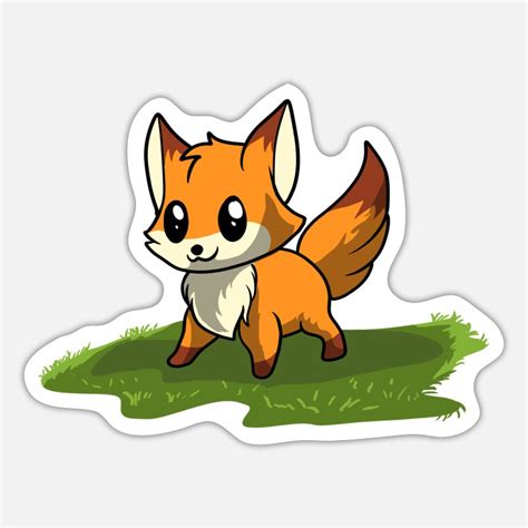 Red Fox Stickers Unique Designs Spreadshirt