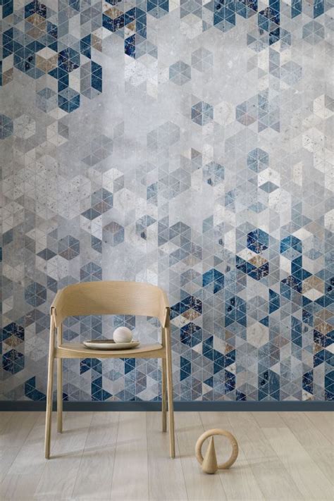 Graphic Wall By Engblad And Co Blue And Grey Mural Wallpaper Direct