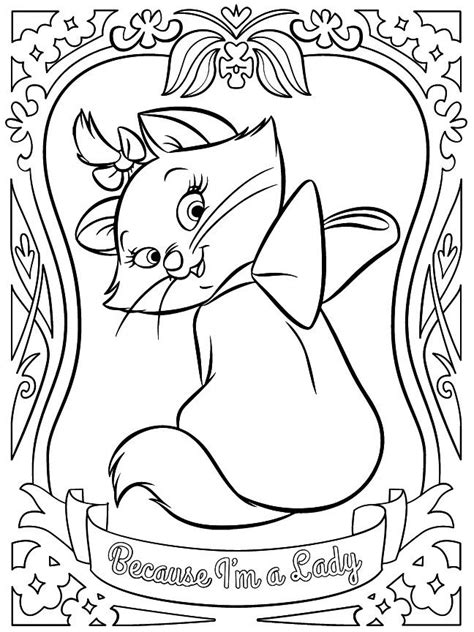 Marie The Cat Coloring Pages