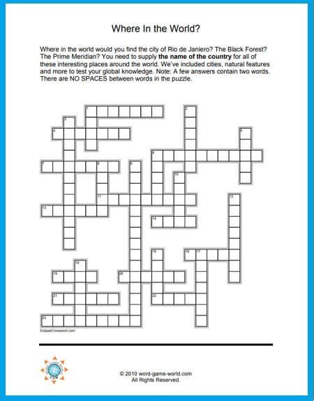 Very Easy Crossword Puzzles For Kids Activity Shelter Very Easy