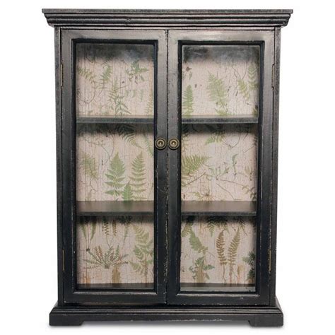 Glass Fronted Wall Mounted Display Cabinet In A Beautiful Distressed