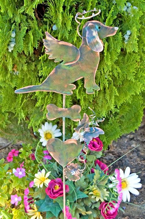 Dachshund Dog Metal Garden Art Stake Pet Memorial Metal Etsy