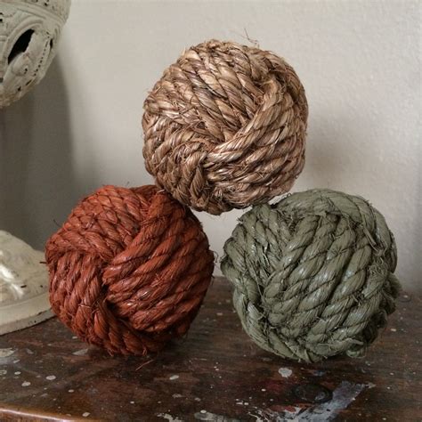 Decorative Rope Knot Balls Set Of 3 Bowl By Highplainsknotwork With