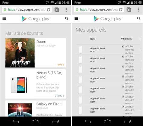 Google Play Vous Ne Disposez D'aucun Appareil - Le Google play décliné en version mobile Web