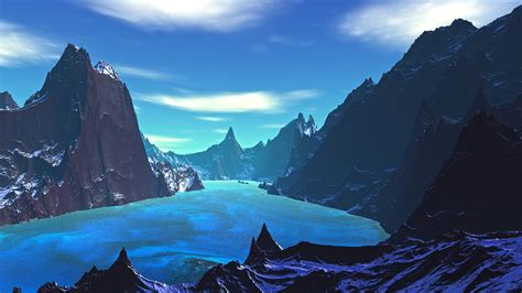 Lake 8k Blue Landscape Artistic Hd Artist 4k Wallpapers Images Backgrounds Photos And Pictures
