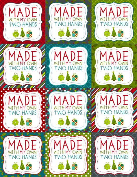 Printable Christmas Labels For Homemade Baking Christmas Labels