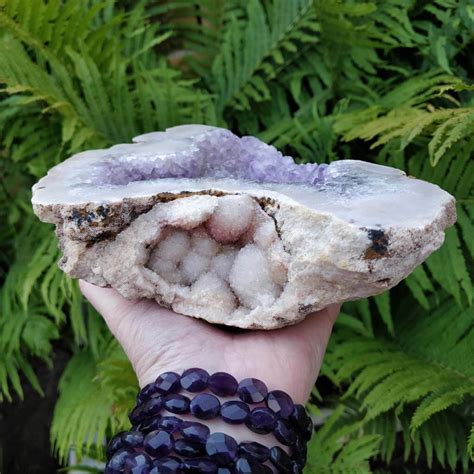 Rare Pink Amethyst Geode With Druzy Crystals Of Atlantis