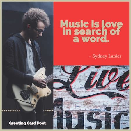 Whether it's sad, or upbeat music. Best Music Quotes That Strike the Right Note | Greeting Card Poet