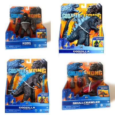 Playmates godzilla vs kong movie monsterverse kong with battle axe toho kid toys. Godzilla Vs Kong Godzilla Kong Heat Wave Sky Crawler 6 Inch Figures New | eBay