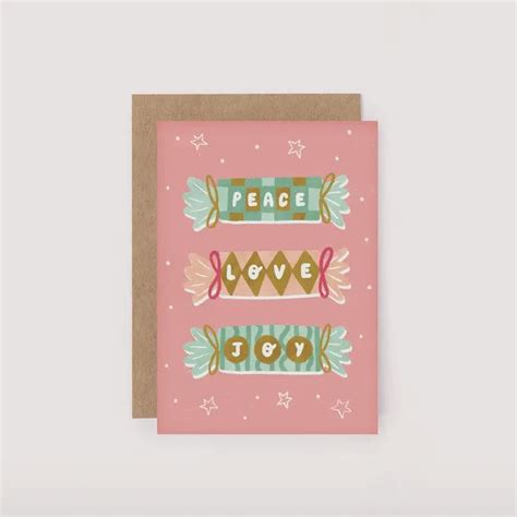 Peace Love Joy Christmas Crackers Mini Card Little Chiefs Boutique