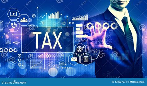 Tax Theme With Businessman Stock Image Image Of People 170937371