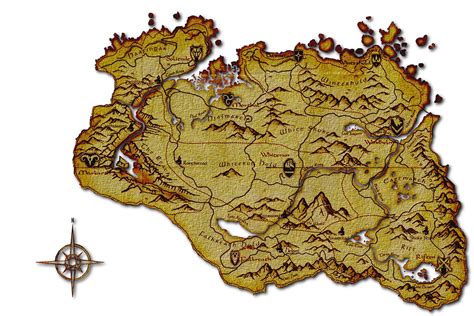 The Map Skyrim Elder Scrolls V