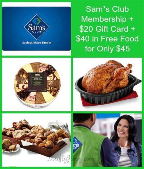 Visit the membership desk at your local club to redeem your $45 gift card. Sam's Club Membership + $20 Gift Card + $40 in Free Food ...