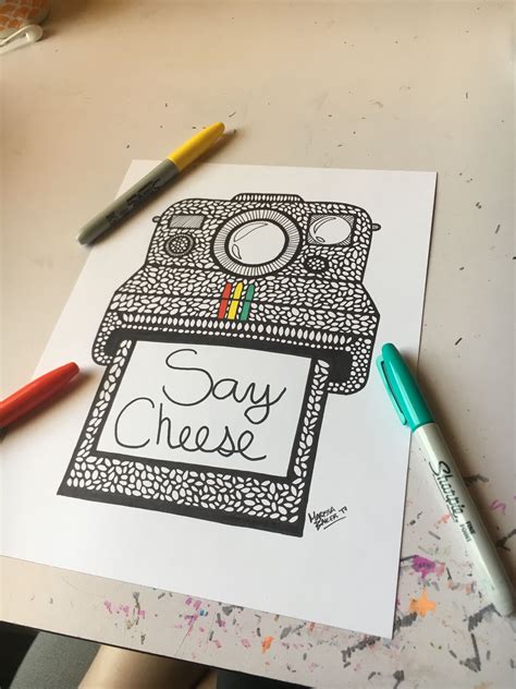 Polaroid Sharpie Drawing Instagram Marissaebaker Art Artwork