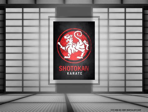 Shotokan Karate Poster Shotokan Karate Dojo Print Etsy