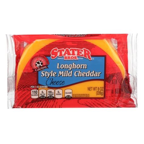 Stater Bros Longhorn Style Mild Cheddar Cheese 8 Oz Instacart