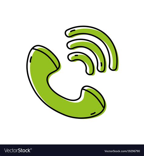 Color Phone Calling Sign Telephone Icon Royalty Free Vector