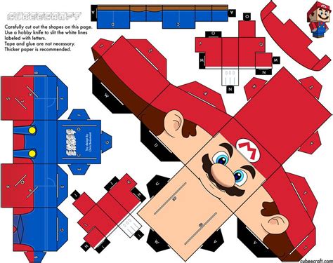 Mario Bros Cube Craft Cubeecraft Paper Toy Sobres De Papel Y