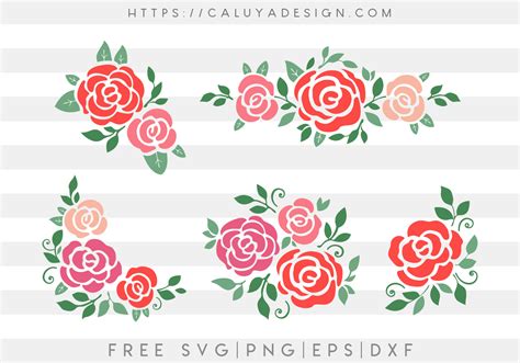 Free Rose SVG, PNG, EPS & DXF by Caluya Design