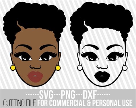 Beauty Black Woman Svg Short Hair Svg Afro Girl Layered Hairstyle
