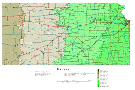 Map Of Kansas Roads And Highwayslarge Detailed Map Of Kansas With The Best Porn Website