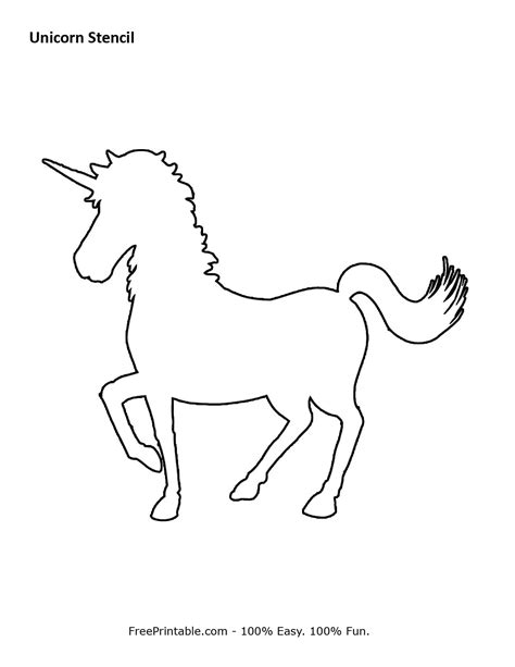 Customize Your Free Printable Unicorn Stencil Unicorn Stencil