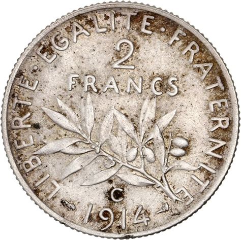 France 2 Francs 1914 C Semeuse Silver Catawiki