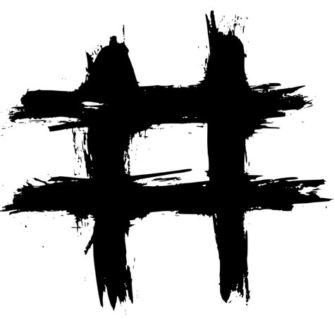 6 Grunge Hashtag (PNG Transparent) | OnlyGFX.com