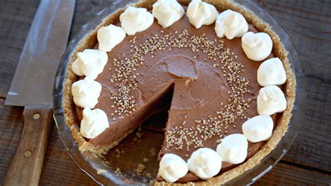 No Bake Tahini Chocolate Mousse Pie Recipe PBS Food
