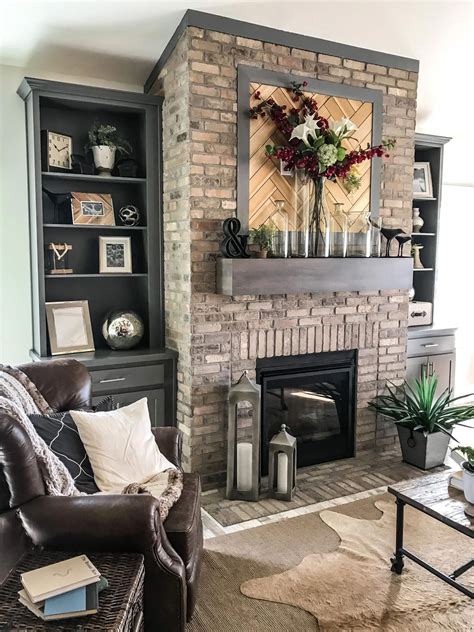 10 Living Room Design With Brick Fireplace