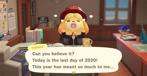 Animal Crossings Isabelle Is Somehow Sad To See 2020 End