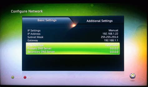 Xbox 360 How To Configure A Static Ip On A Xbox 360 Located On Your