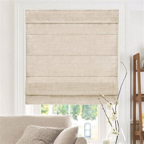 Chicology Belgian Flax Cordless Light Filtering Privacy Polyester Roman