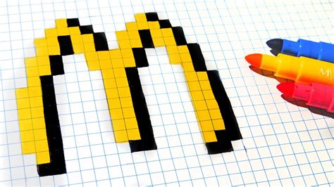 Pixel art is a form of digital art, created through the use of software, where images are edited on the pixel level. Handmade Pixel Art - How To Draw McDonalds Logo #pixelart ...