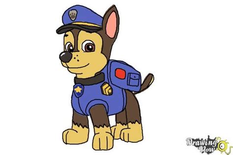 How To Draw Chase From Paw Patrol Cartoon Drawings Paw Patrol Paw