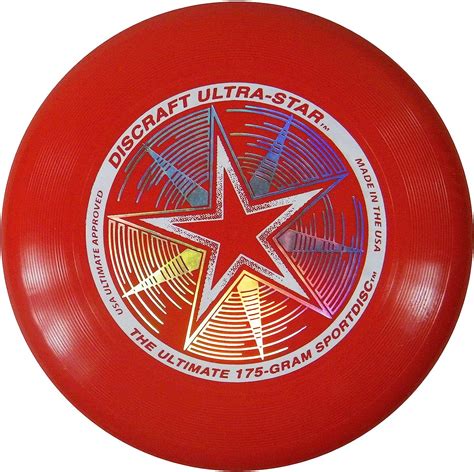 Discraft Ultra Star 175g Ultimate Frisbee Starburst Red By New